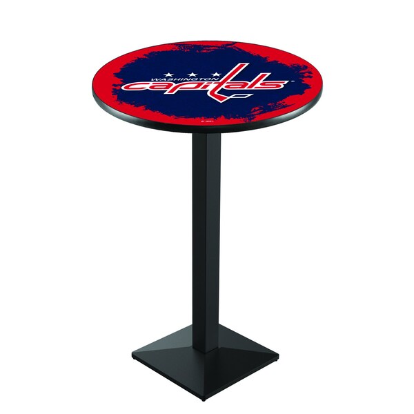 42" Blk Wrinkle Washington Capitals Pub Table